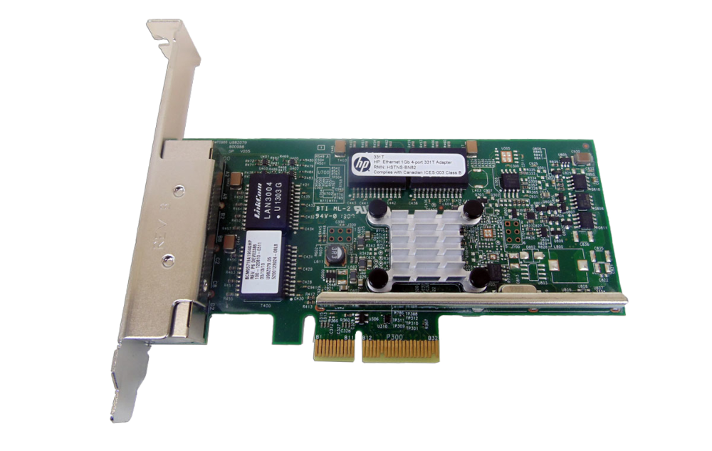 HPE Ethernet 331T Quad Port 1GbE Network Adapter
