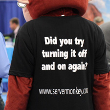 ServerMonkey t-shirt back